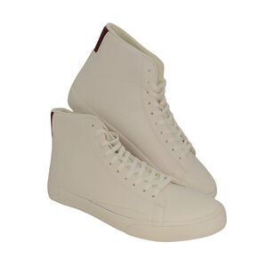 Portland River Mid Mens NEW w/Box White & Burgandy Casual Sneakers - sz. 10 1/2D